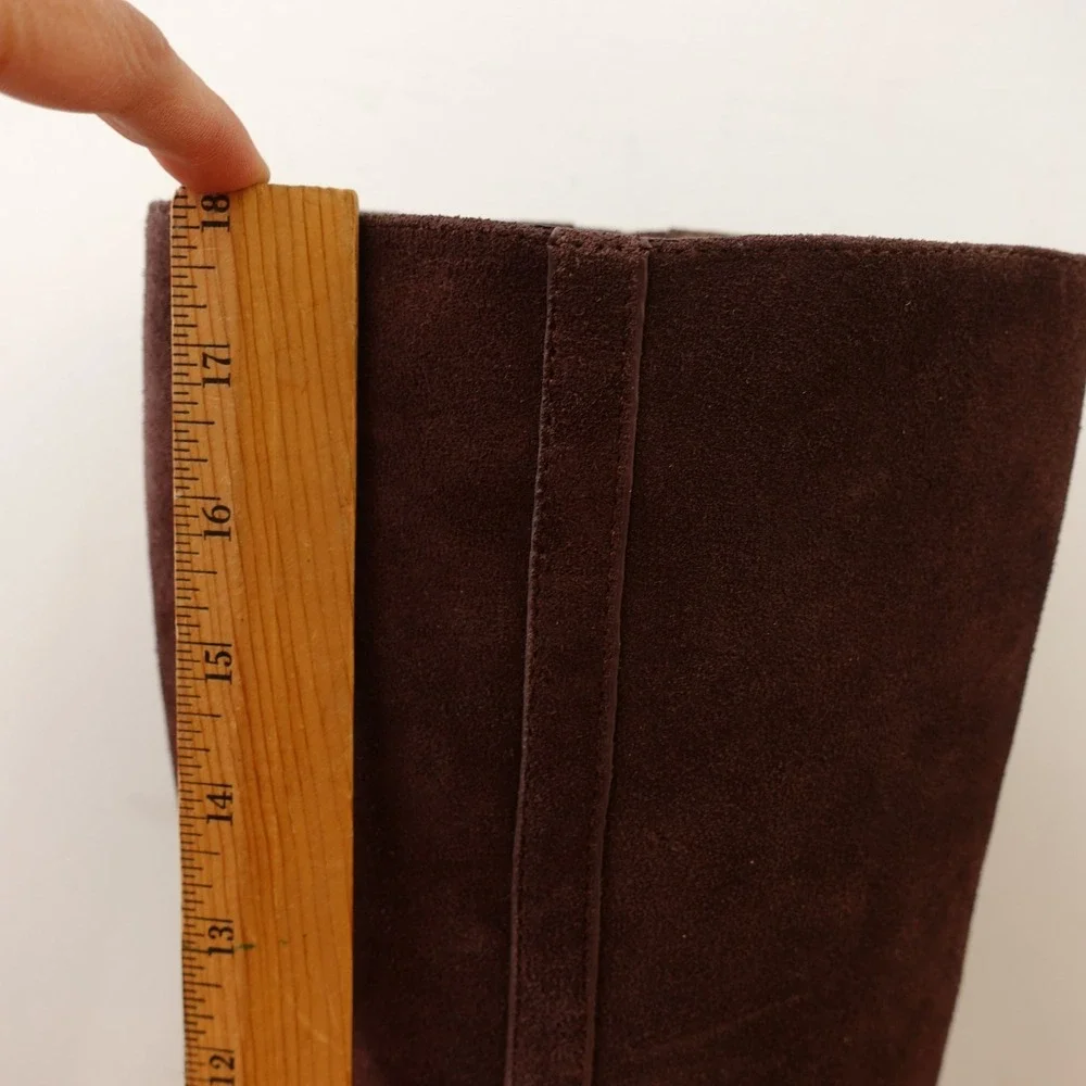 Dolce Vita Womens Knee High Boots 10 Dark Brown Suede Y2K Tech Waterproof $275